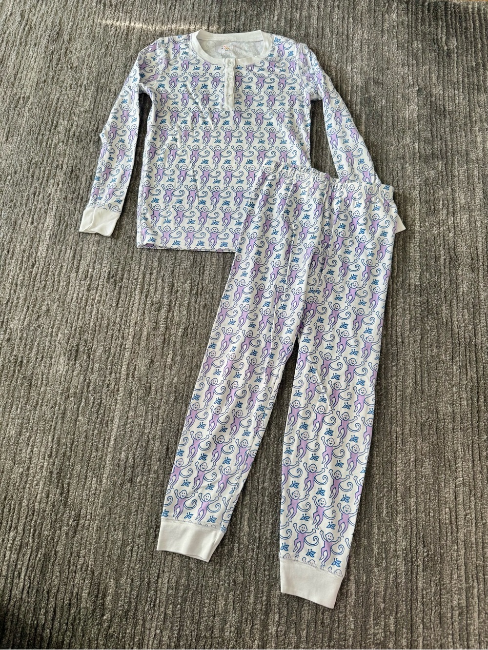 Roller Rabbit Classic Lilac Purple Monkey Pajama Set